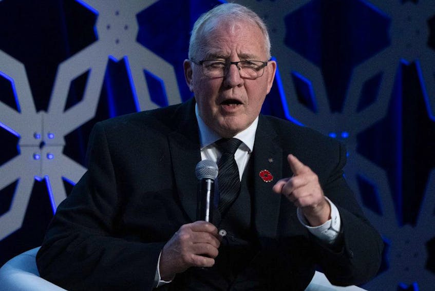 Minister of National Defence Bill Blair at the Canadian Aerospace Summit Wednesday, Nov. 8, 2023 in Ottawa. 