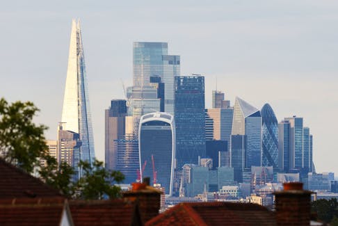 A view of the financial district in London, Britain. September 23, 2023.