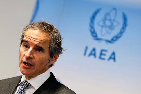 Director General of the International Atomic Energy Agency (IAEA) Rafael Grossi speaks during a press conference on the opening day of a quarterly meeting of the agency's 35-nation Board of Governors in Vienna, Austria, November 22, 2023.