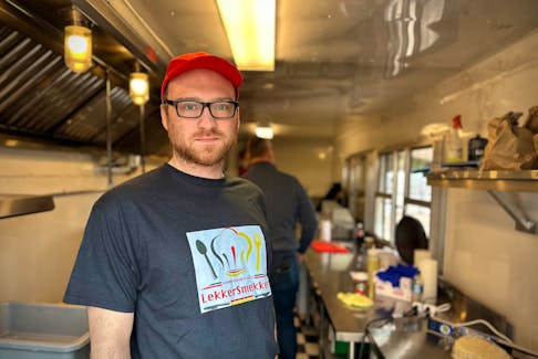 Josh Wruck has been working as a chef at LekkerSmekker, a new German food truck located at 27 Third Street in Charlottetown, since its launch earlier this month. Thinh Nguyen • The Guardian
