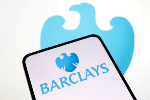 Barclays Bank logo is seen in this illustration taken March 12, 2023.