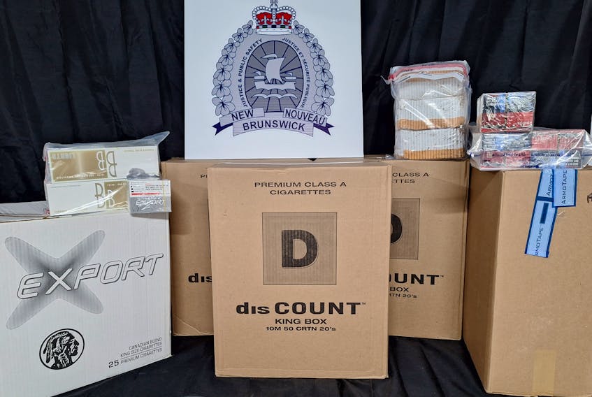 New Brunswick peace officers have seized more than 52,000 contraband cigarettes on Nov. 9. - Contributed