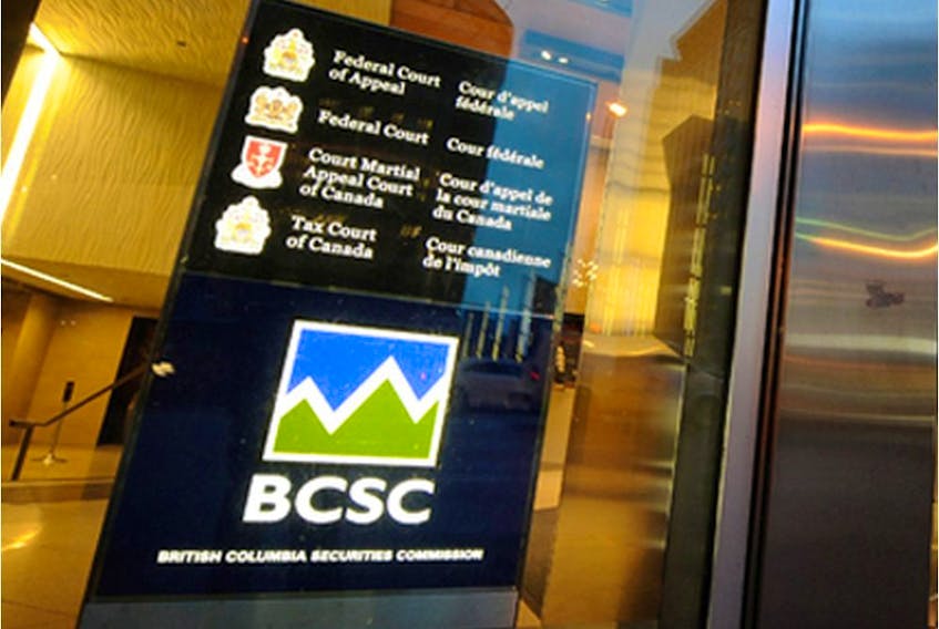 The B.C. Securities Commission (BCSC) offices in downtown Vancouver.  