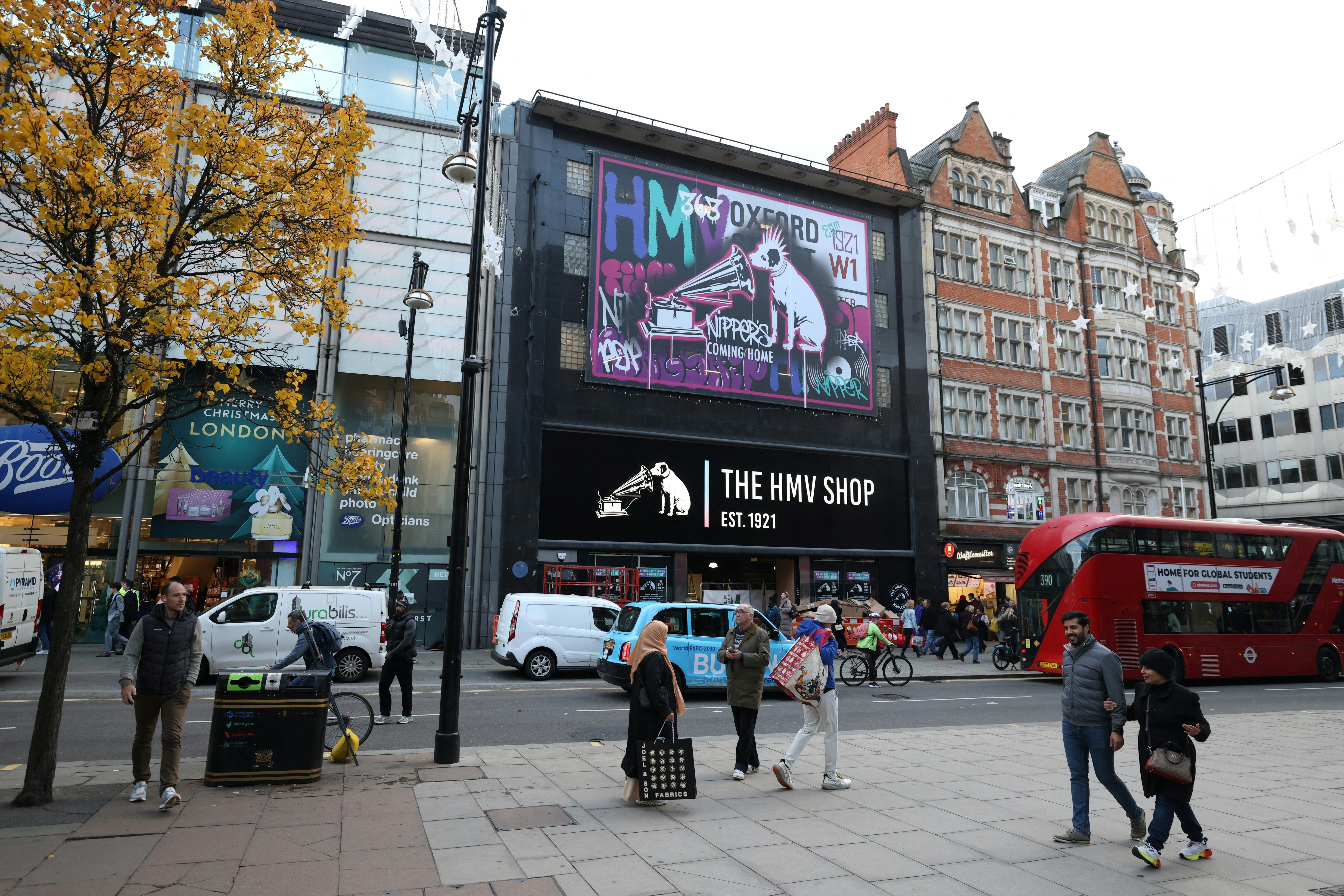 A century after debut UK music store HMV makes Oxford Street