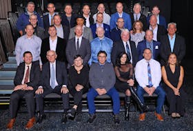 The 2023 inductees of the Nova Scotia Sport Hall of Fame - Joe DiPenta, Bill Robinson, the late Joel Jacobson, John Kehoe, Suzanne Gerrior, Sara-Lynne Knockwood and the 1993 Acadia Axemen hockey team - were honoured during a ceremony at the Light House Arts Centre in Halifax on Saturday night. - Nick Pearce 