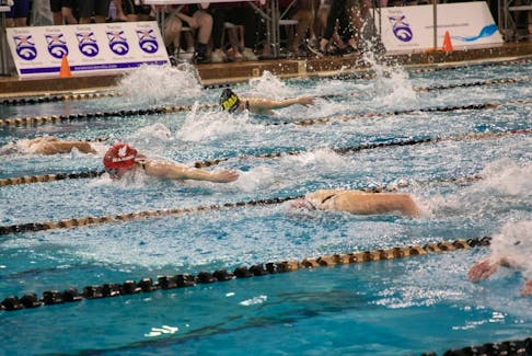The Memorial Sea-Hawks swim team had a strong weekend at the Kemp Fry Invitational held in Halifax, N.S. Nov. 24-26. Swimmers brought home 16 medals in total, while Kilbride athlete Chris Weeks set a trio of Atlantic University Sport (AUS) records. Photo courtesy Trevor MacMillen/Atlantic University Sport