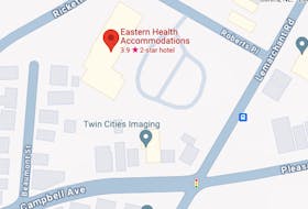 Police were seen handcuffing at least one person in the parking lot of Eastern Health’s extended stay accommodations on Lemarchant Road on Tuesday, Nov. 28. - Google Maps