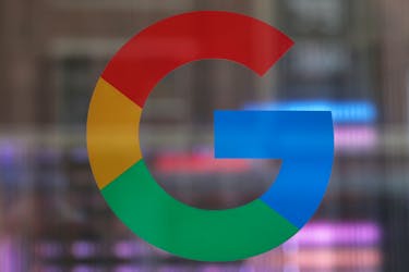 The logo of Google LLC is seen at the Google Store Chelsea in New York City, U.S., January 20, 2023. 