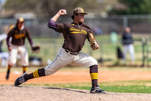 Truro native John DeCoste, in action with Garden City Community College in Kansas, has committed to Grambling State University in Louisiana to play NCAA Division 1 baseball. CONTRIBUTED