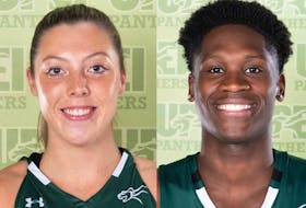 The UPEI Panther athletes of the week for Nov. 14 to 20 are basketball players Devon Lawlor, left, and Kamari Scott.