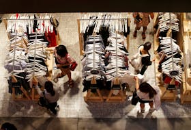 Women shop for clothes on a store in a shopping mall in Sydney's central business district (CBD) Australia, February 5, 2018. Picture taken February 5, 2018.