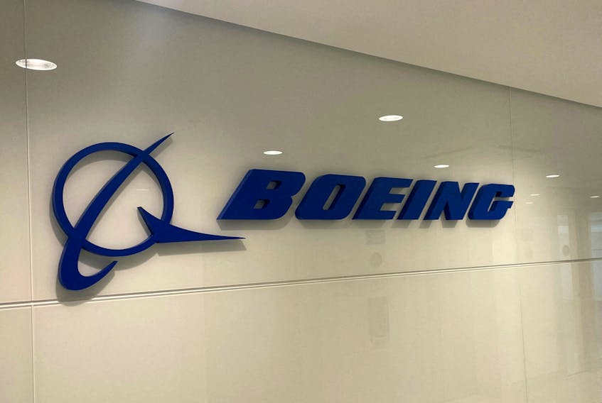 A Boeing logo is seen at the company's technology and engineering center in Sao Jose dos Campos, Sao Paulo state, Brazil October 10, 2023.