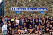 The George D. Lewis Gateways to Opportunities society outside the school in Louisbourg shortly after it was formed in 2017. CONTRIBTUED