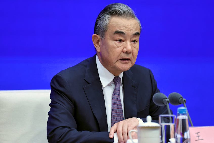Chinese Foreign Minister Wang Yi attends a press conference on the white paper on "A Global Community of Shared Future: China's Proposals and Actions", in Beijing, China September 26, 2023.