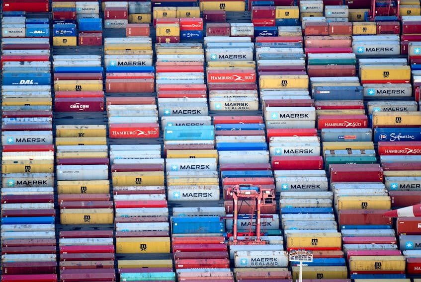 Containers are seen at a terminal in the port of Hamburg, Germany November 14, 2019.