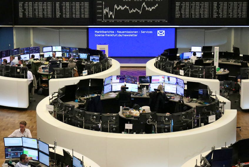 The German share price index DAX graph is pictured at the stock exchange in Frankfurt, Germany, November 28, 2023.   