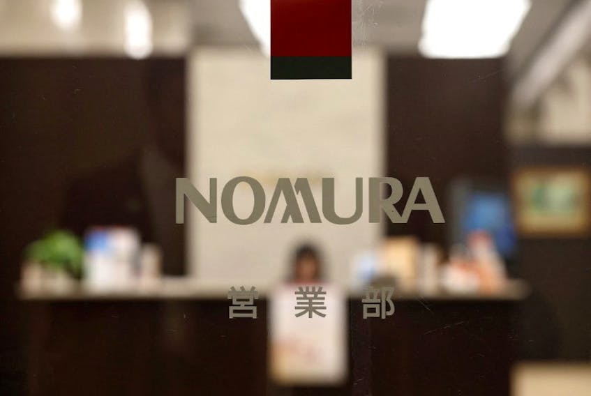 The logo of Nomura Securities is seen at the company's Head Office in Tokyo, Japan, November 28, 2016.   