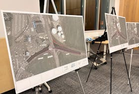 During a public information session held Nov. 8 in the Charlottetown Library Learning Centre, dozens of residents had an opportunity to have a first-hand view of visual boards and architectural visualization of what a planned Water Street realignment looks like. Vivian Ulinwa • The Guardian