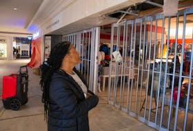Wednesday, Nov. 29, 2023
Jessica Bowden, owner of the UbU4U women's clothing store, in Scotia Square, looks at some of the damage caused by flooding at the mall over the weekend.
Ryan Taplin - The Chronicle Herald