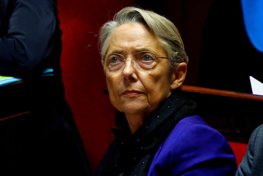 French Prime Minister Elisabeth Borne attends the questions to the government session at the National Assembly in Paris, France, November 22, 2023. 