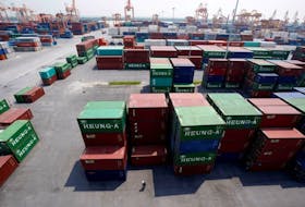 Shipping containers are seen at a port in Hai Phong city, Vietnam July 12, 2018.
