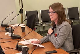 Amanda McDougall-Merrill, mayor of Cape Breton Regional Municipality, spoke at the legislative Law Amendments Committee meeting in Halifax on Monday. FRANCIS CAMPBELL/SALTWIRE