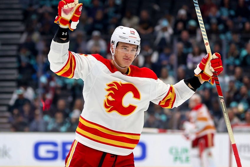 The Calgary Flames' Nikita Zadorov earlier requested a trade.