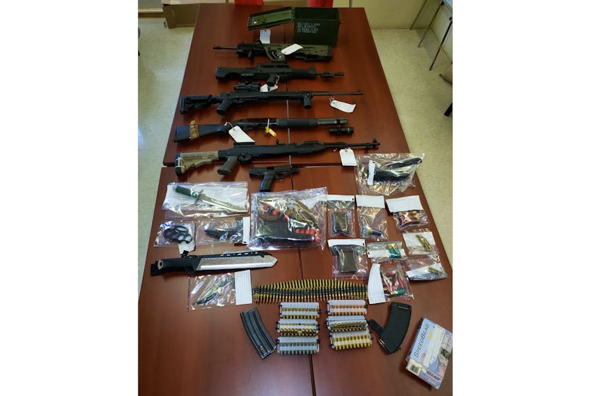 Marc-André Boudreau, 42, of Quebec, plead guilty to several firearm-related offences related to a 10-hour standoff last August in Madran, N.B. New Brunswick RCMP seized several firearms following the standoff, including prohibited ones, as well as ammunition and additional prohibited weapons. - Contributed