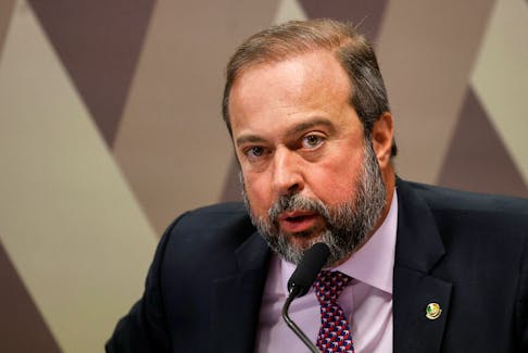 Brazilian Senator Alexandre Silveira speaks during a meeting of the committee of the Constitution, Justice and Citizenship (CCJ) at the Federal Senate in Brasilia, Brazil December 6, 2022.