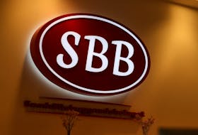 The logo of SBB is seen at company's headquarters in Stockholm, Sweden, September 14, 2023.