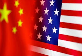 U.S. and Chinese flags are seen in this illustration taken, January 30, 2023.