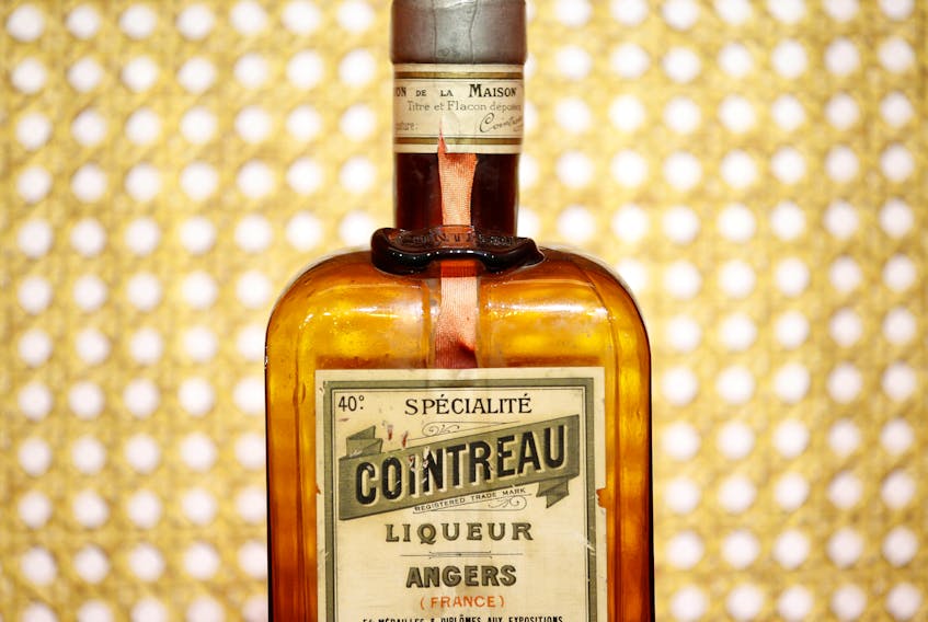 A bottle of Cointreau, the orange-flavoured triple sec liqueur, is displayed at the Carre Cointreau in the Cointreau distillery in Saint-Barthelemy-d'Anjou, near Angers, France, February 8, 2019.