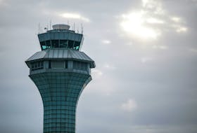 A view of the air traffic control tower at O’Hare International Airport after the Federal Aviation Administration (FAA) ordered airlines to pause all domestic departures due to a system outage, in Chicago, Illinois, U.S., January 11, 2023.