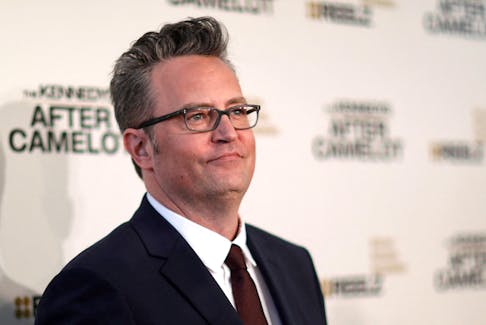 Cast member Matthew Perry poses at the premiere of the television series "The Kennedys After Camelot" at The Paley Center for Media in Beverly Hills, California U.S., March 15, 2017. 