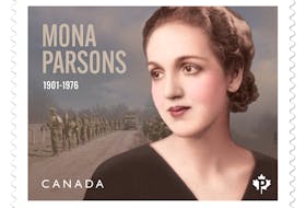 A new stamp was unveiled Nov. 6 in Wolfville honouring Middleton native and Wolfville-raised Mona Parsons. 
Canada Post • Special to the Annapolis Valley Register