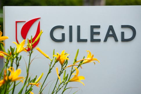 Gilead Sciences Inc pharmaceutical company is seen in Oceanside, California, U.S., April 29, 2020.