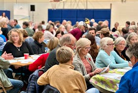 More than 250 people attend the last of a workshop series organized by the province to discuss Confederation Trail usage on Nov. 6 at Glen Stewart Primary School in Stratford. Thinh Nguyen • The Guardian