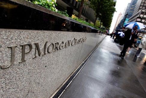 The entrance to JPMorgan Chase's international headquarters on Park Avenue is seen in New York October 2, 2012.