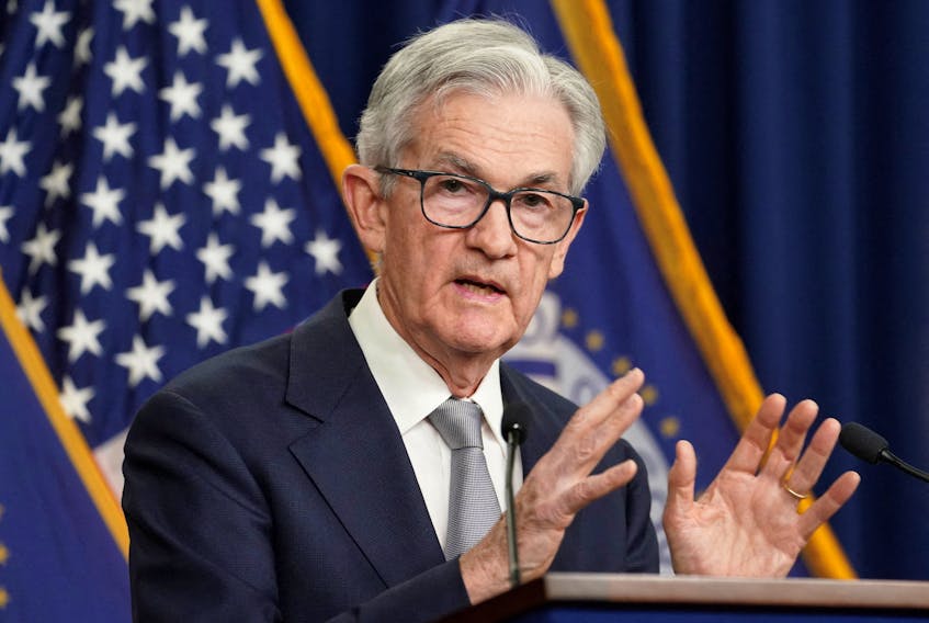 Federal Reserve Board Chair Jerome Powell answers a question at a press conference following a closed two-day meeting of the Federal Open Market Committee on interest rate policy at the Federal Reserve in Washington, U.S., November 1, 2023.