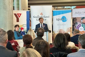 Premier Andrew Furey announces a new poverty reduction plan at the Ches Penney Family YMCA in St. John’s on Wednesday. -Juanita Mercer/SaltWire