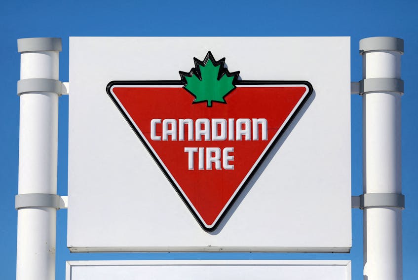 The Canadian Tire logo is seen in Ottawa, Ontario, Canada, February 14, 2019.