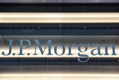 A J.P. Morgan logo is seen in New York City, U.S. January 10, 2017.