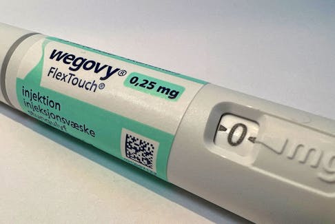 A 0.25 mg injection pen of Novo Nordisk's weight-loss drug Wegovy is shown in this photo illustration in Oslo, Norway, August31, 2023.
