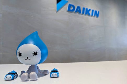 The mascot of Daikin Industries is pictured at Daikin's office in Tokyo, Japan, November 30, 2023.