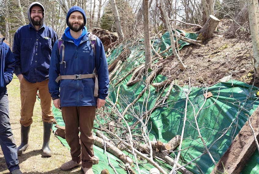 Members of the P.E.I. Invasive Species Council Clay Cutting, left, and Chase Guindon conduct hands-on investigations across the province to manage invasive species. Contributed/Special to SaltWire.