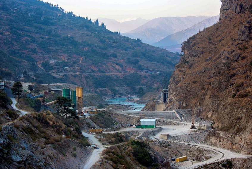 The Punatsangchu hydroelectric power project in Bhutan, December 13, 2017. 