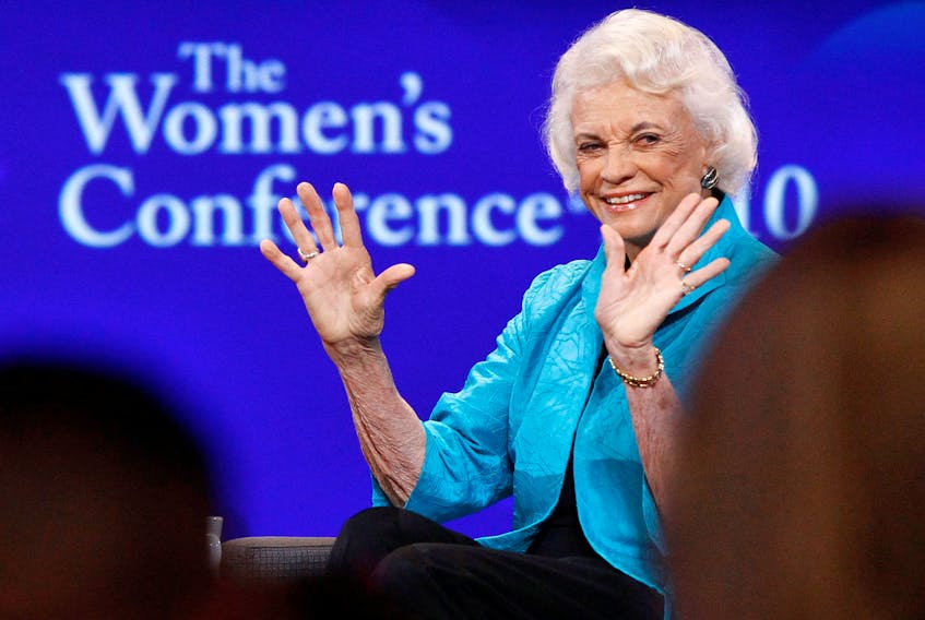 Retired Supreme Court Justice Sandra Day O'Connor speaks during the lunch session of The Women's Conference in Long Beach, California October 26, 2010. 