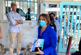 Lynn Hastings, the Head of the humanitarian operations in the Occupied Palestinian Territory, visits Gaza City May 22, 2021.