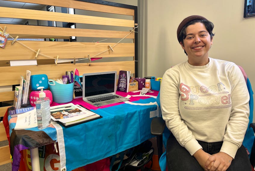 Lucky Fusca is happy to finally move into a public office space on Fitzroy Street in Charlottetown on Nov. 1 as the executive director for the P.E.I. Transgender Network. Ezra Santana • Special to The Guardian