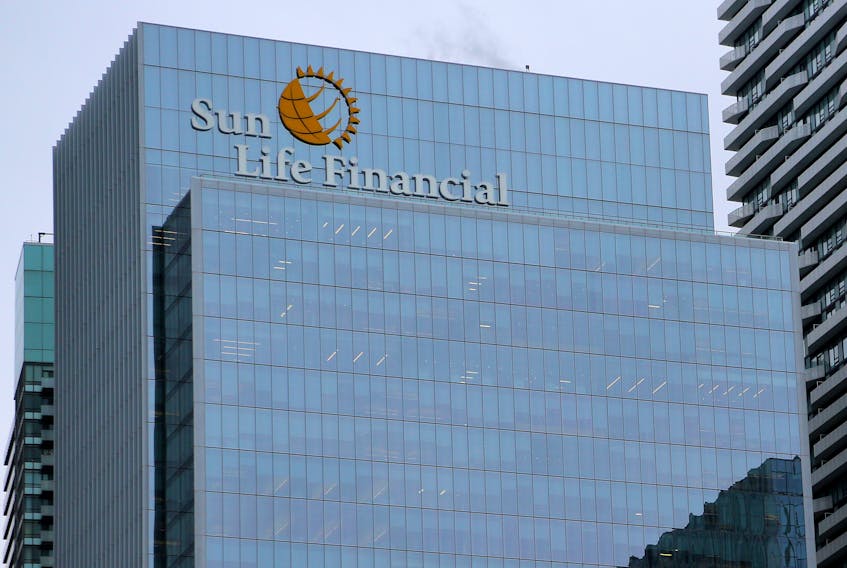 The Sun Life Financial logo is seen at their corporate headquarters of One York Street in Toronto, Ontario, Canada, February 11, 2019. 